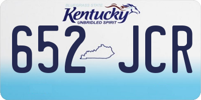 KY license plate 652JCR