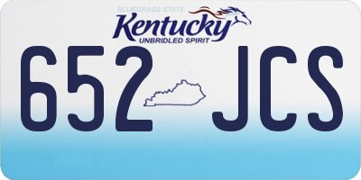 KY license plate 652JCS