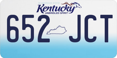 KY license plate 652JCT