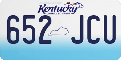 KY license plate 652JCU