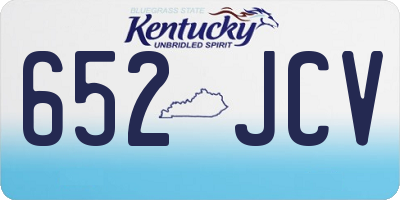 KY license plate 652JCV