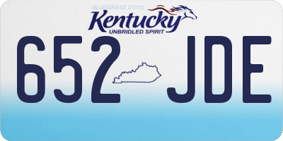KY license plate 652JDE