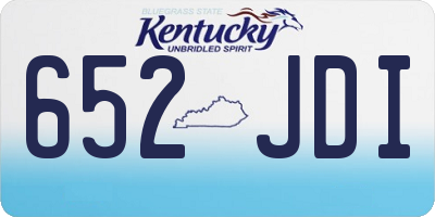 KY license plate 652JDI