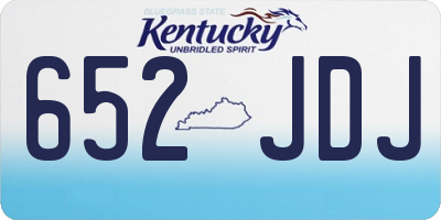 KY license plate 652JDJ