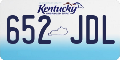 KY license plate 652JDL