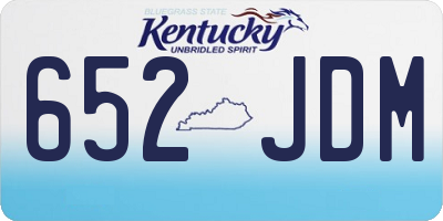 KY license plate 652JDM