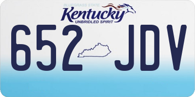 KY license plate 652JDV