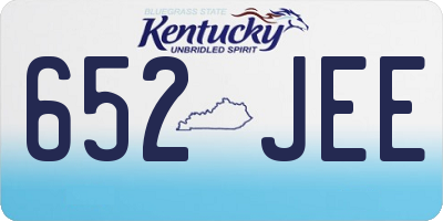 KY license plate 652JEE