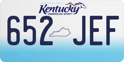 KY license plate 652JEF