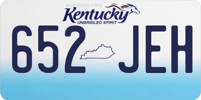 KY license plate 652JEH
