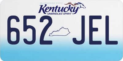 KY license plate 652JEL