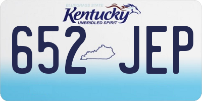 KY license plate 652JEP