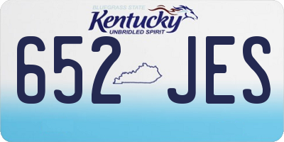 KY license plate 652JES