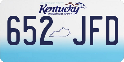 KY license plate 652JFD