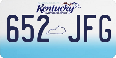 KY license plate 652JFG