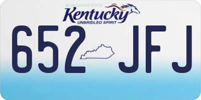 KY license plate 652JFJ