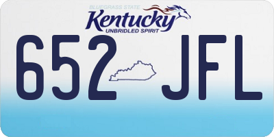 KY license plate 652JFL