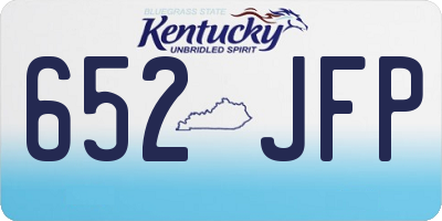 KY license plate 652JFP