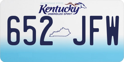 KY license plate 652JFW