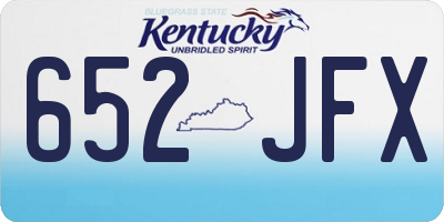KY license plate 652JFX