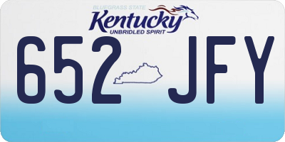 KY license plate 652JFY