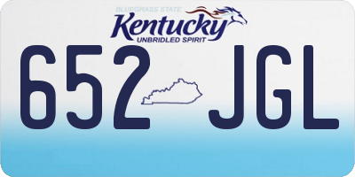 KY license plate 652JGL