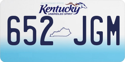 KY license plate 652JGM