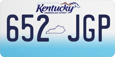 KY license plate 652JGP