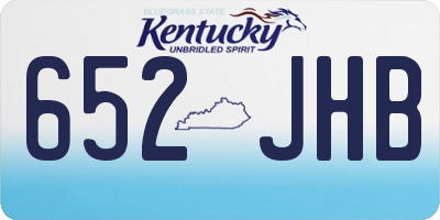 KY license plate 652JHB