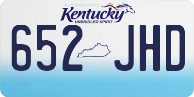KY license plate 652JHD