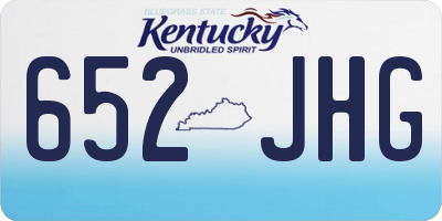 KY license plate 652JHG