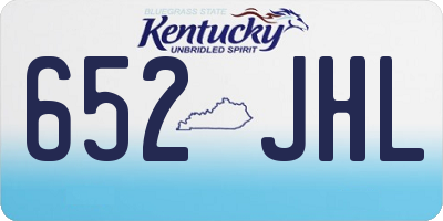 KY license plate 652JHL