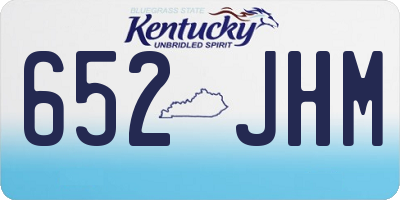 KY license plate 652JHM