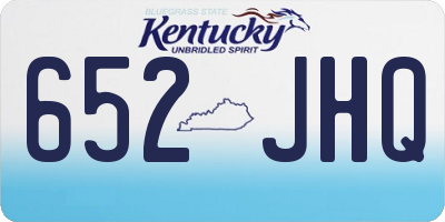 KY license plate 652JHQ