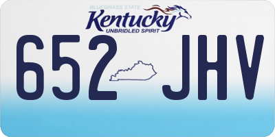 KY license plate 652JHV