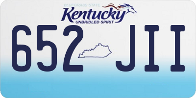 KY license plate 652JII