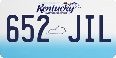 KY license plate 652JIL