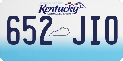 KY license plate 652JIO
