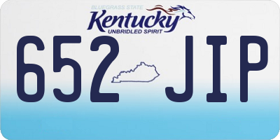 KY license plate 652JIP