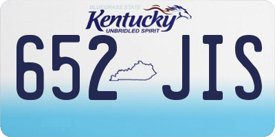 KY license plate 652JIS