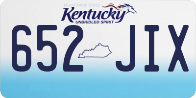 KY license plate 652JIX