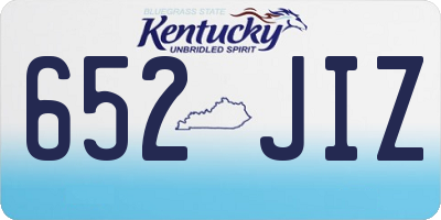 KY license plate 652JIZ