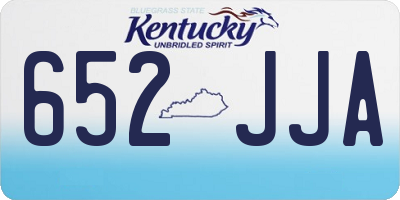 KY license plate 652JJA