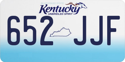KY license plate 652JJF
