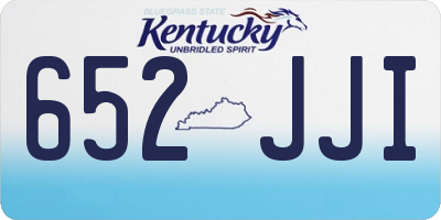 KY license plate 652JJI