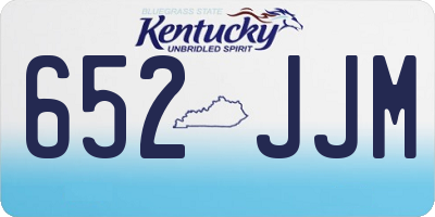 KY license plate 652JJM