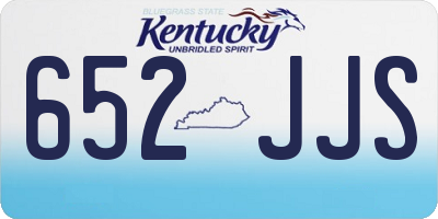KY license plate 652JJS