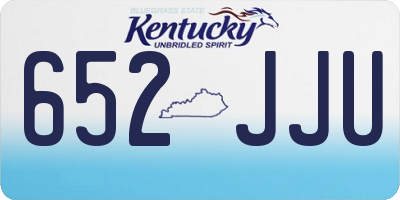 KY license plate 652JJU