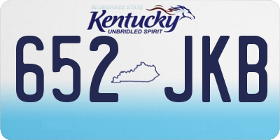 KY license plate 652JKB