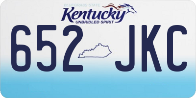 KY license plate 652JKC
